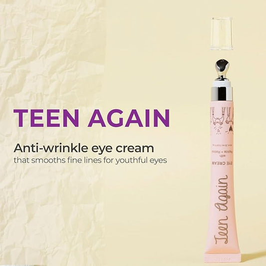 Look at Me Teen Again Eye Cream, Anti-Aging Line Smoothing Skin Care Treatment, Wrinkle Care, Cruelty Free, for Women and Men 0.84 fl. oz, 25ml