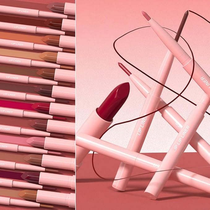 2 in 1 Matte Lipstick Lip Liner Pencil Set,Wine Red Waterproof Lip Stick Lip liner Combo for Old Women Long Lasting Lipstick,labiales mate 24 horas originales