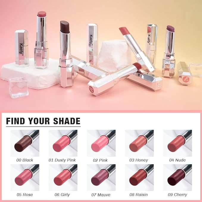 Kaely Honey Lipstick Tinted Lip Balm, Hydrating Shine Lipstick for Women Dry Lips, Moisturizing Nourishing Glossy Lip Gloss Stain Makeup, Sheer Lightweight, Vegan & Cruelty-Free, 03