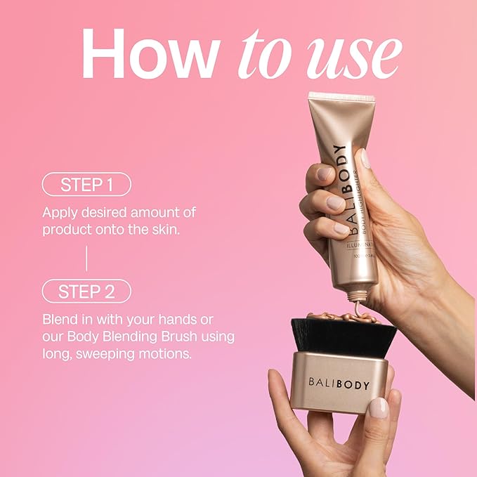 Bali Body Body Highlighter | Shimmering Luminizer, Hydrating Light Reflecting Technology | Flawless Finish for All Skin Types | Vegan, Cruelty Free, Australian Made (100 ml/3.4 fl oz)