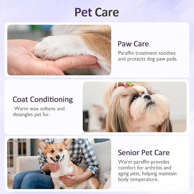 Sunvivi Paraffin Wax Machine for Hand and Feet 4000ml Large Capacity Paraffin Bath Machine for Hands w/ 8Pack Refills