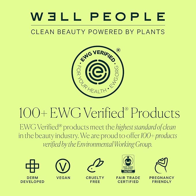 Well People Bio Powder Foundation, Lightweight & Hydrating Foundation For Perfecting & Smoothing Skin, Semi-Matte Finish, Vegan & Cruelty-free, 9W