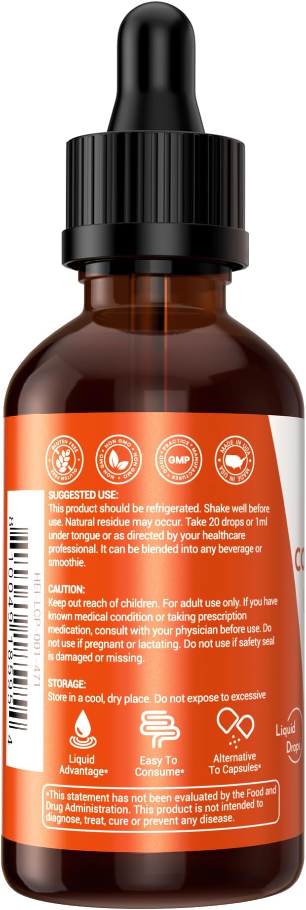 Liquid Collagen for Women, Liquid Biotin & Collagen for Radiant Skin, Hair Growth, Strong Nails, Joint Support, 20500 mcg 4-in-1 Collagen Drops, Advanced Absorption, Raspberry Flavor- 2 FL OZ