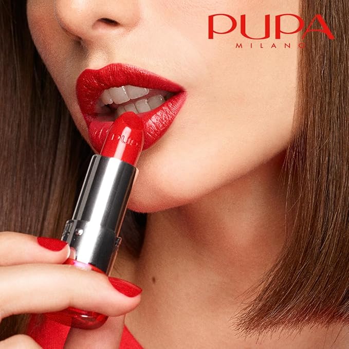 Pupa Milano Vamp! Extreme Colour Lipstick With Plumping Treatment - For Fuller, Defined Lips - Adds Incredible, Deep Color To Lips - Soft Texture Adheres Perfectly - 100 Naked Skin - 0.123 Oz