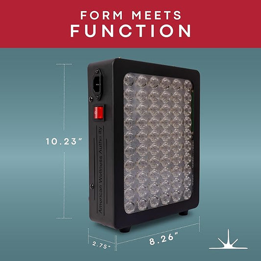 Red Light Therapy for Face & Body, 660nm & 850nm Near Infrared Light – Flicker-Free LED Red Light Therapy Panel with Adjustable Door Hook, Remote & Timer– Hanging Device