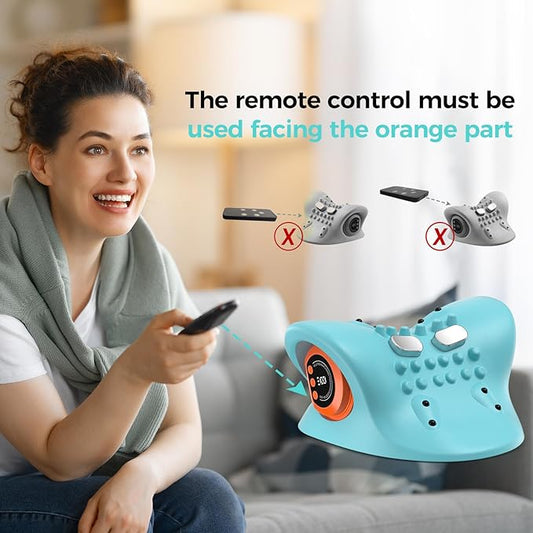 Smedz Neck Massager 2025 New Upgrade 3 in 1 Portable Massager with Heat &Comfortable Stretching–Adjustable Intensity for Neck & Shoulder Relaxation at Home, Office