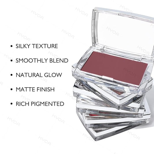 KYDA Berry Powder Blush, Radiant Glow Face Blush, Buildable Matte Cheeks Color, Ultra-fine Lightweight Powder Blusher, Lasting Moisturizing