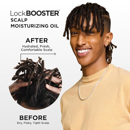 Style Factor LockBOOSTER Scalp Moisturizing Oil – Lightweight Hydration with Peppermint & Tea Tree Oil for revitalizing Braids, Locs & Twists – Soothes, Nourishes and Supports Scalp Care – 4 oz