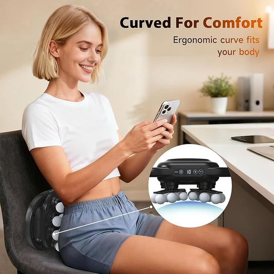 UOTT Curved 24-Head Massage Gun Deep Tissue, Ergonomic Back Massager for Pain Relief, Neck, Leg & Foot Massager Tool with 9 Modes & 9 Levels for Full Body Muscle Recovery and Relaxation