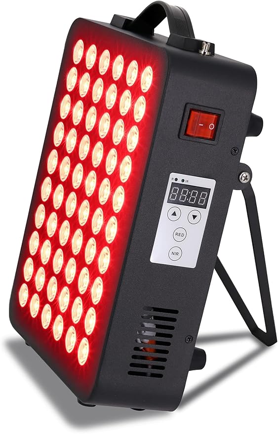 Red Light Therapy for Body 660/880 Panel, Near Infrared Light Therapy Panel, 60 Dual Chip LED Device with 300W of Power, Ideal for Face, Body, Improve Sleep, Skin Health, Includes Hanging Kit & Handle