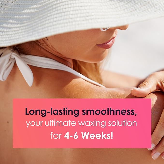 Waxing Kit for Athletes. Waxing kit for Women with Quick-Melting Wax Warmer + Salon Quality Wax for Hair Removal - Super Easy to Use for Men and Women - For Sensitive Skin