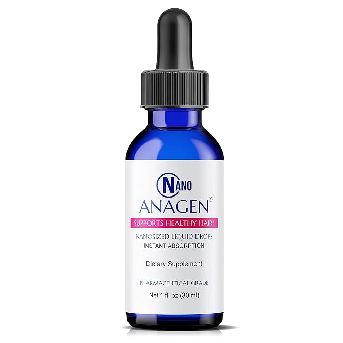NANO ANAGEN, Stimulates hair follicle growth & repair, prevents thinning. Oral application, RAPID ABSORPTION, great taste, easy to use, 30 servings per bottle.