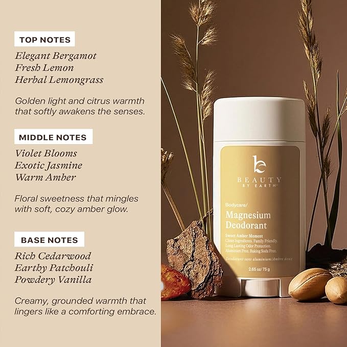 Natural Deodorant for Women - Aluminum & Baking Soda Free, USA Made for Long-Lasting Odor Protection, Made with 55% Organic Ingredients, Kid & Sensitive Skin Safe Magnesium Deodorant