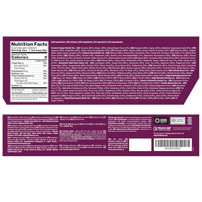 Limited Edition - Gifts for Mom | Assorted Tea Gift Set - 9 Tea Variety Pack | Long Leaf Pyramid Tea Bags | Mom Gift from Daughter & Son