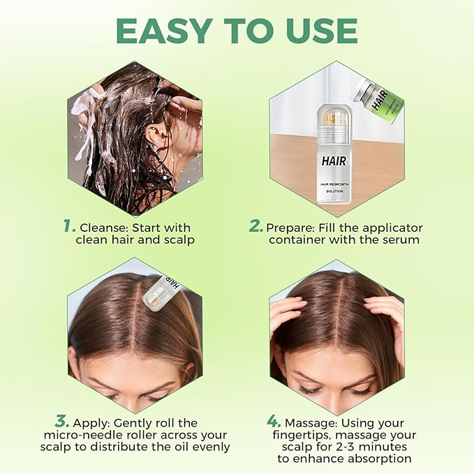 Hair Regrowth Serum,Advanced Hair Regrowth System,Infuse Hair Growth - Nourishing Serum with Biotin,Advanced Treatment for Thicker, Fuller & Stronger Hair,For Men & Women (2+6)