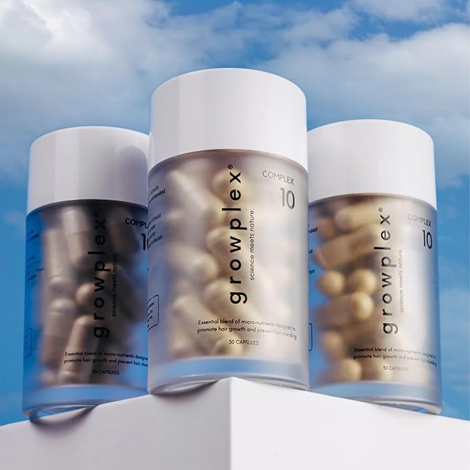 Complex10 Hair Support Supplement with Biotin, Collagen & 10 Essential Nutrients – Supports Healthy, Stronger-Looking Hair – 30 Capsules for Men & Women