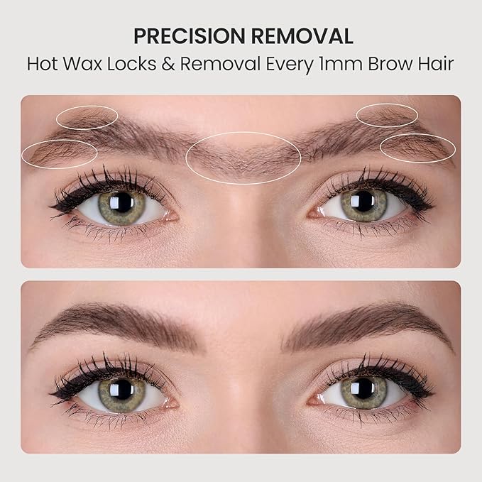 Face Wax Kit for Women, Lip Facial Waxing Kit with 26 Wax Sticks, 100g Waxing Beads, Long Lasting Facial Hair Removal, USB Fast Heat, Smart Constant Temp, Travel or Home Use