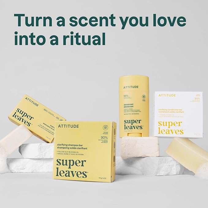 ATTITUDE Aluminum Free Deodorant, Natural Origin Ingredients, EWG Verified, Odor Control With Baking Soda, Twist & Glide, Dermatologically Tested, Vegan, Earl Grey & Fresh Cucumber, 2.64 Oz