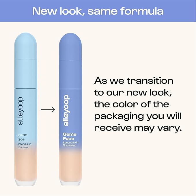 Alleyoop Game Face Makeup Concealer - Lightweight, Buildable Under Eye Concealer for Dark Circles, Hydrating Cream Formula for Women with Aloe Stem Cell - Smooth, Crease-Proof Makeup, Go-Getter