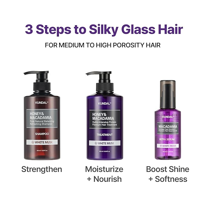 KUNDAL Honey & Macadamia Natural Conditioner Korean Hair Care Damage Repair, Deep Hydration, Long Lasting Fragrance, with Honey, Macadamia Oil 6.76fl oz (Pack of 2) (Blackberry Bay)