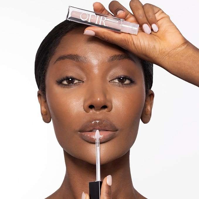 OFIR Surreal Shine Plumping Lip Gloss for Women | Clear, Non-Sticky, Hydrating Lip Gloss with Menthol & Vitamin E | High Shine, Vegan, Cruelty-Free | Doll - Shimmery Light Pink | 0.15 FL OZ