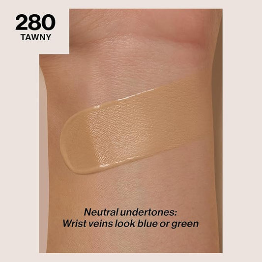 Revlon Liquid Foundation, ColorStay Face Makeup for Combination & Oily Skin, SPF 15, Medium-Full Coverage with Matte Finish, 280 Tawny, 1 Fl Oz