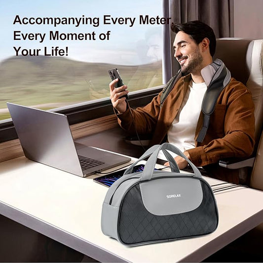 Neck Massager for Pain Relief Deep Tissue, Shiatsu Neck and Back Massager With Heat, Electric Massage Pillow for Shoulder Leg Body Muscle Pain Relief, Gifts For Women Men Mom Dad (Black【with bag】)