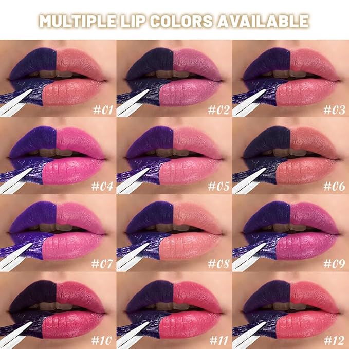 evpct Cool Rose Peel Off Lip Stain Tints with Tweezer, Matte Lipstick Lip Stain Gloss Long Lasting Waterproof for Women, Non-stick Cup Lipstick Peel Off High Pigmented 24 Hrs Original Lips Stains, 11