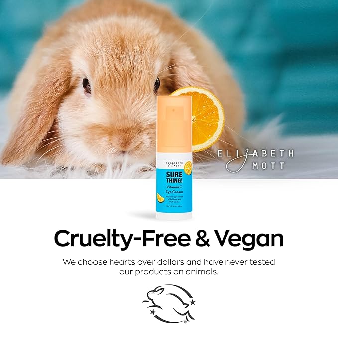 Elizabeth Mott Sure Thing Vitamin C Eye Cream – Hydrating & Brightening Eye Treatment for Dark Circles and Puffiness – Vegan, Fragrance-Free, Cruelty-Free Skincare – 15ml (0.5oz)