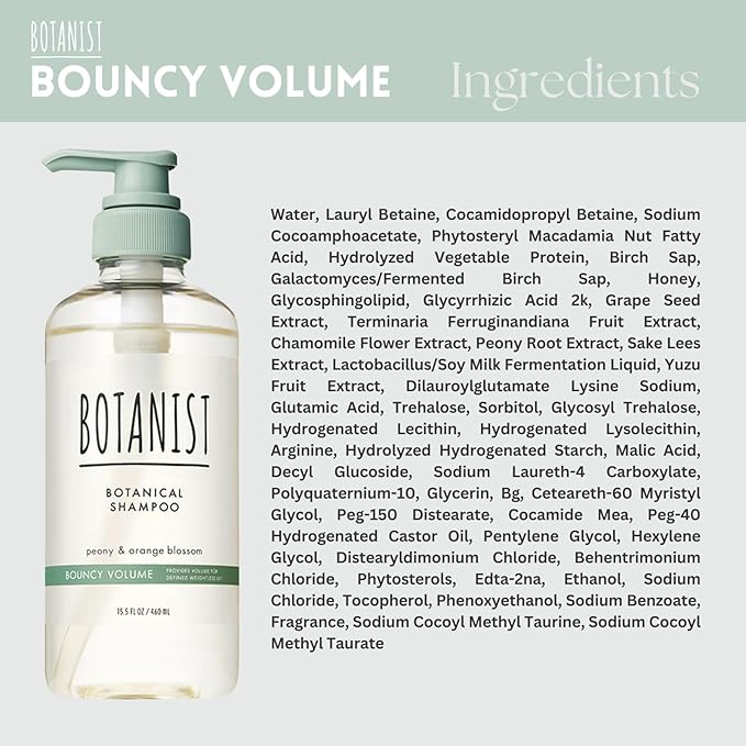 Organic Shampoo for Women & Men, Curly Hair Shampoo for Dry, Damaged Hair with Natural Protein, Collagen, Keratin& Ceramide from Japan, Silicone& Sulfate Free 15.5 Fl Oz PEONY& ORANGE BLOSSOM