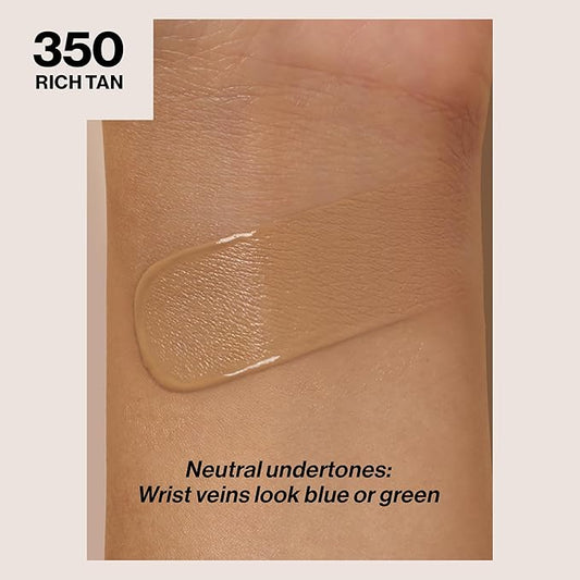 Revlon Liquid Foundation, ColorStay Face Makeup for Combination & Oily Skin, SPF 15, Medium-Full Coverage with Matte Finish, 350 Rich Tan, 1 fl oz