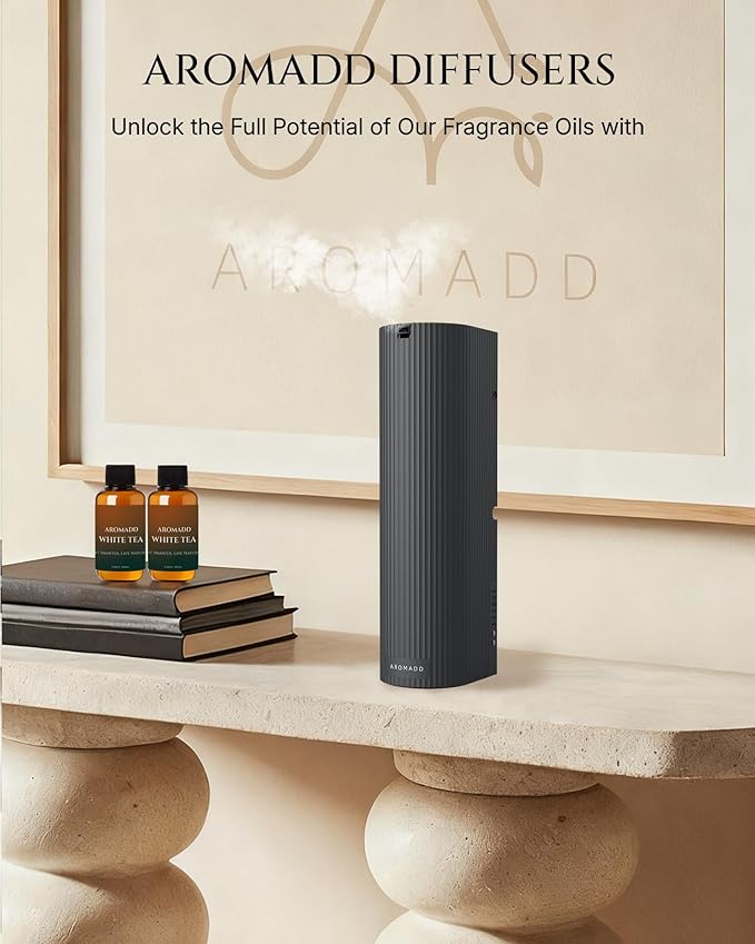 Aromadd White Tea Diffuser Oil Inspired by Luxury Hotel Scent, Essential Oils for Waterless Diffuser, White Tea & Bergamot, Long-Lasting & Natural Home Fragrance - 3.38 fl oz (100 mL)