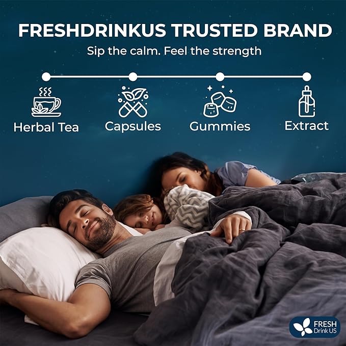 FreshDrinkUS, Premium 135 Tea Bags Better Sleep Herbal Tea | Caffeine-Free Loose Leaf Blend with Spearmint Leaves, Lemongrass Leaves, and Hawthorn Berry β Naturally Refreshing and Aromatic.