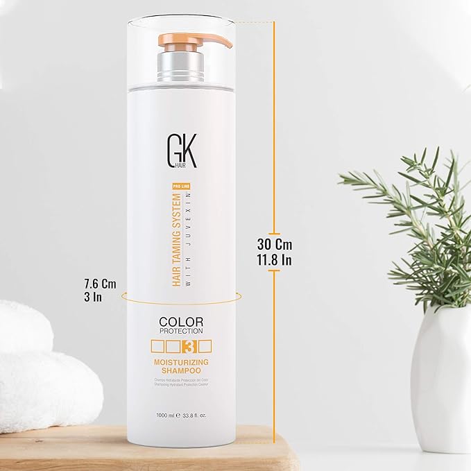 GK HAIR Sulfate-Free Moisturizing Shampoo for Women Deep Conditioning Hair Mask with Keratin and Argan Oil Frizz Control Hydrate Treatment for Dry Color-Treated Damaged Hair – 33.8 Ounce