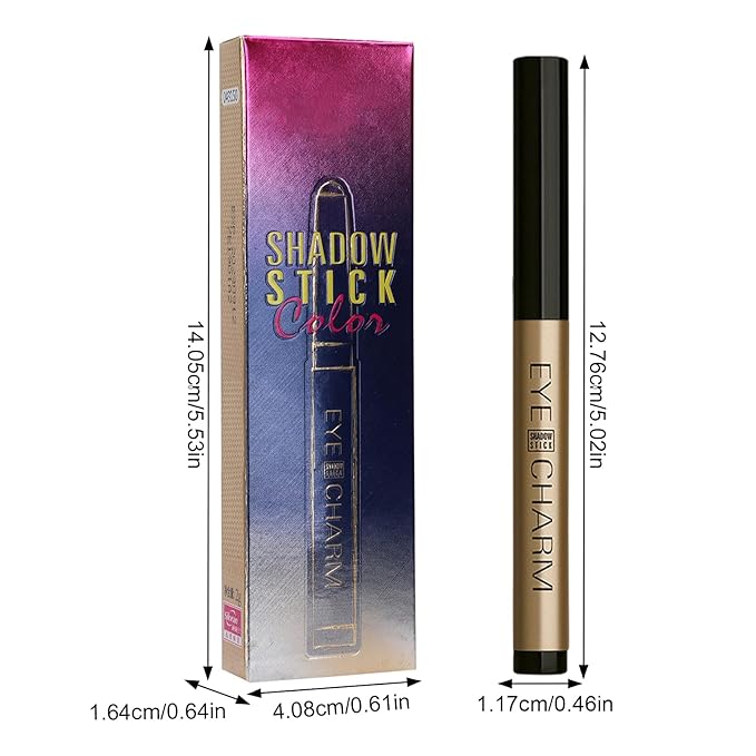 Shimmer Eyeshadow Stick, Long-Lasting Waterproof Cream Plum Purple Shadow Stick with Smooth Blendable Texture, Crease-Proof Smoky Eyeshadow Pencil Sombras en Crema Para Ojos