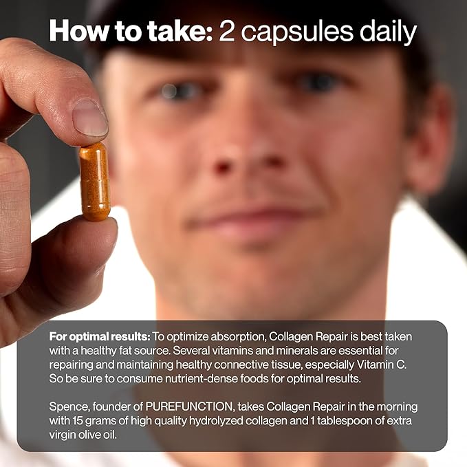 Collagen Repair Joint Support Supplement - Boswellia, Turmeric, Hyaluronic Acid, EGCG, and Undenatured Collagen for Joint Maintenance and Repair - 60 Capsules