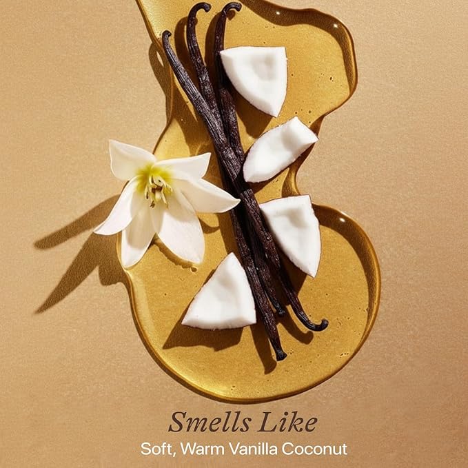 Vanilla Coconut Shower Gel Body Wash - USA Made with Organic & Natural Ingredients, Moisturizing Cleansing Gel for Women, Gentle & Non Toxic Daily Wash for Sensitive Skin, Clean Body Soap Liquid