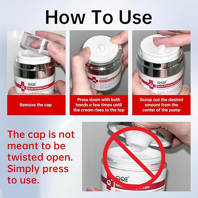 Neck Firming Cream with Retinol, Collagen & Hyaluronic Acid, Instant Lift & Tightening, Anti-Aging & Wrinkle Cream for Women & Man, Hydrating and Nourishing Tighten and Lift Neck Cream - 1.69Fl Oz