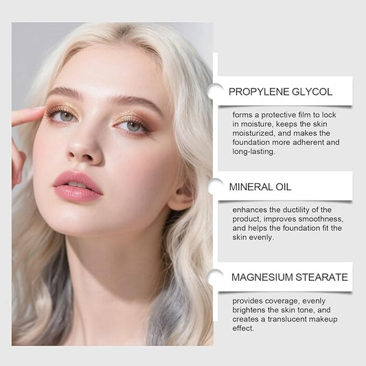 Face Foundation Makeup, Mushroom Head Air Cushion CC Cream, Moisturizing Concealer Brighten Long-Lasting, Natural BB Cream for All Skin Types (Natural)