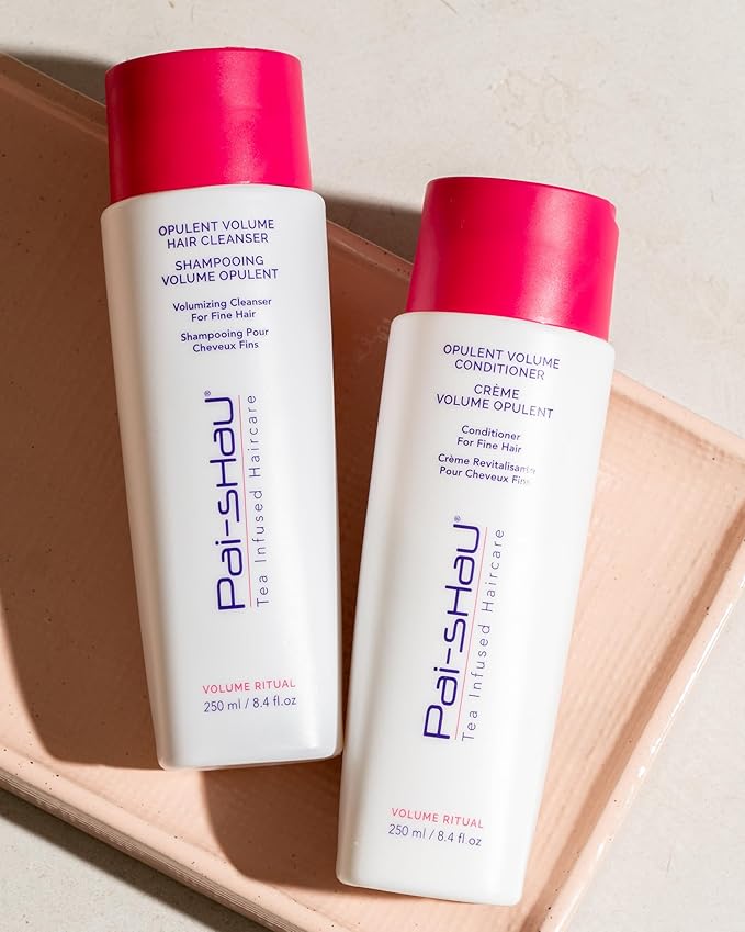 Pai-Shau Opulent Volume Cleanser and Conditioner Duo Set - Volumizing Cleanser and Conditioner for Thin Hair - Provides Improved Volume and Hydration - Shampoo for Women - 8.4 Fl Oz each