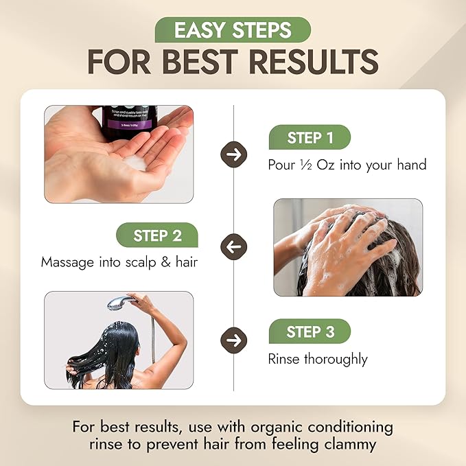 Natural Shampoo by Herbal Choice Mari (Lavender & Calendula, 16 Fl Oz Bottle) - Made with Organic Ingredients - No Toxic Synthetic Chemicals