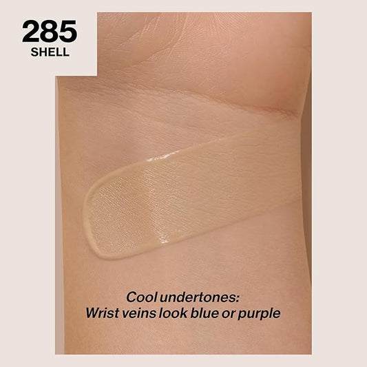 Revlon Liquid Foundation, ColorStay Face Makeup for Combination & Oily Skin, SPF 15, Medium-Full Coverage with Matte Finish, 285 Shell, 1 Fl Oz
