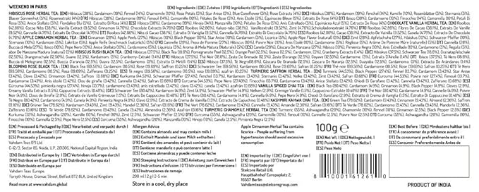 VAHDAM, Weekend in Paris Tea Gift Set - 9 Assorted Teas | Travel Edition Gift Box | Natural Ingredients Luxury Tea Set | Gluten Free, Non-GMO