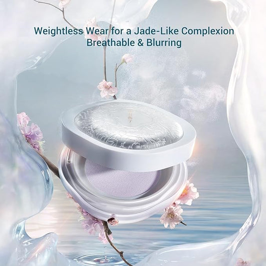 FLORASIS Breathable Loose Setting Powder, Flawless Jade Lightweight Long-Lasting Makeup Powder for Face (08 Amber)