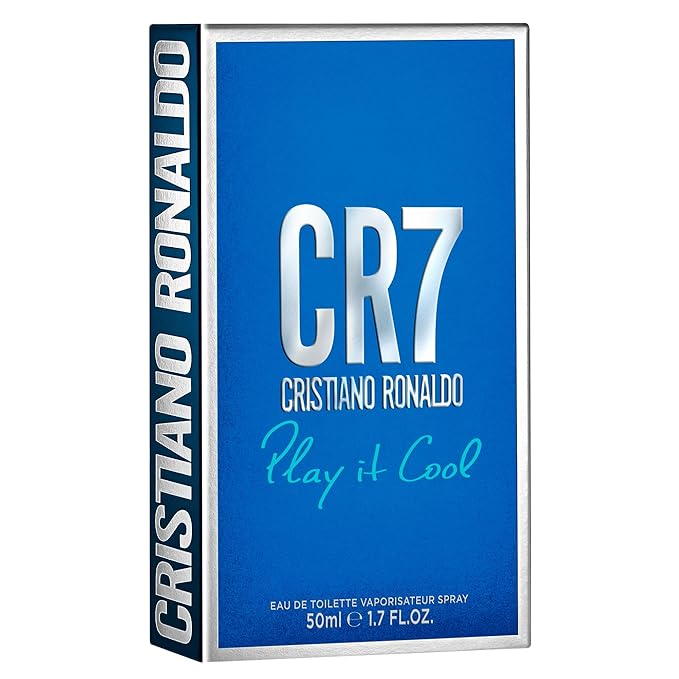 Cristiano Ronaldo CR7 Play It Cool - Blends Bright Citruses And Aromatic Fougere Notes - Fresh, Invigorating And Sensual - Light Enough For Everyday Wear - Masculine Fragrance - 1.7 Oz EDT Spray