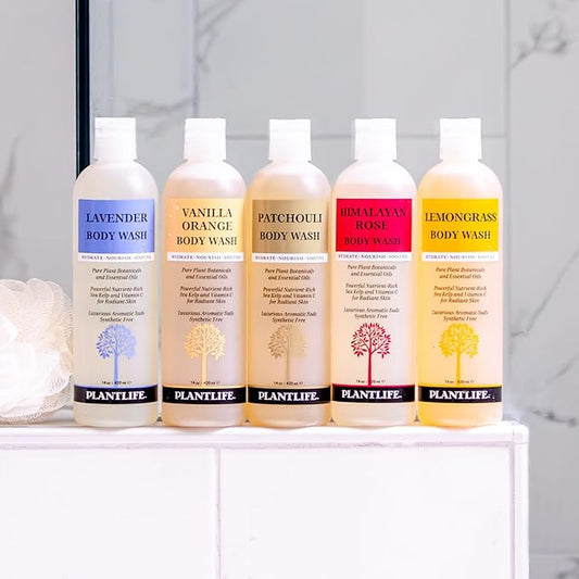 Plantlife Himalayan Rose Body Wash - GMO and Gluten Free Gentle and Moisturizing Body Wash That Contains Only Ingredients Straight from Nature - Manufactured in the USA 14 oz