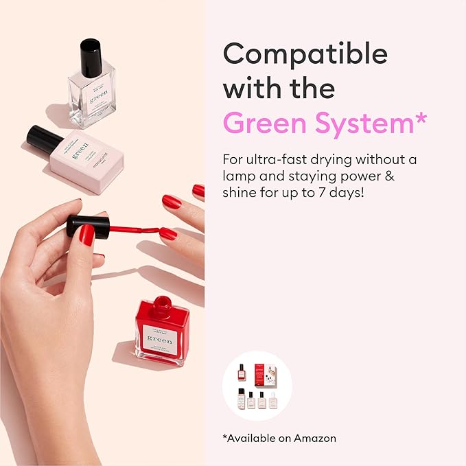 Manucurist Green Nail Polish - Pomegranate (Raspberry Red) - Classic - Professional Manicure Effect Polish - Nail Polish - 15ml