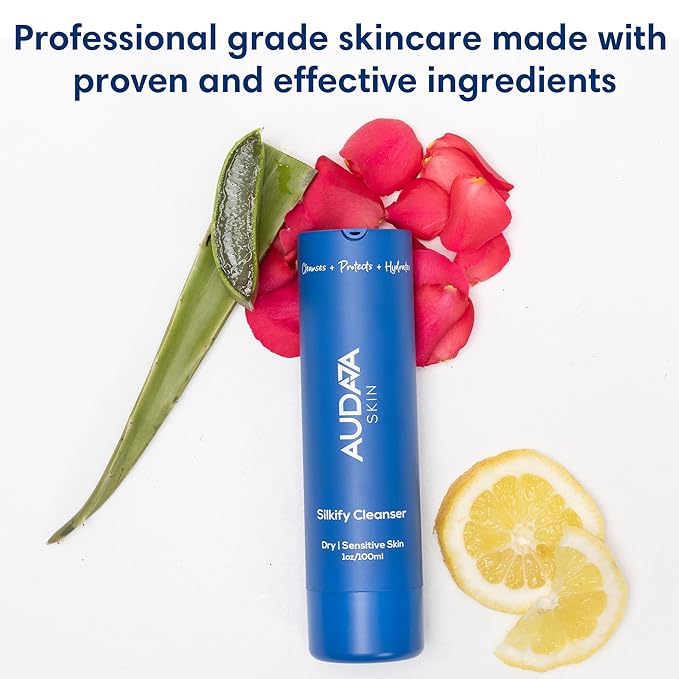 Silkify Cleanser for Dry & Sensitive Skin – Aloe Vera, Apple Stem Cell, Burdock Root & 0.2% Citric Acid – Hydrating, Soothing, Professional-Grade Face Wash – Made in USA, Cruelty-Free