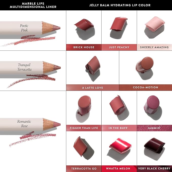 LAURA GELLER NEW YORK Jelly Balm Moisturizing Tinted Lip Balm - Figger Than Life - Hydrating Vitamin E - Semi-Shine Finish