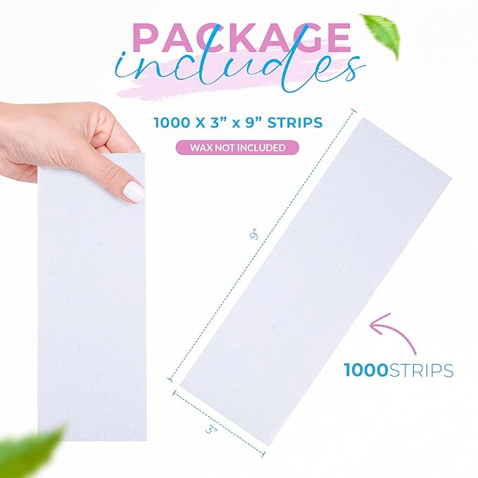 Non Woven Large 3x9 Body and Facial Wax Strips (1000)